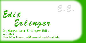 edit erlinger business card